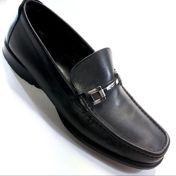 Salvatore Ferragamo Black Leather Loafers Sz. 10.5